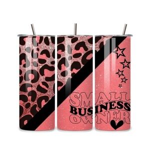 Small Business Owner Leopard 20oz Stainless Steel Tumbler